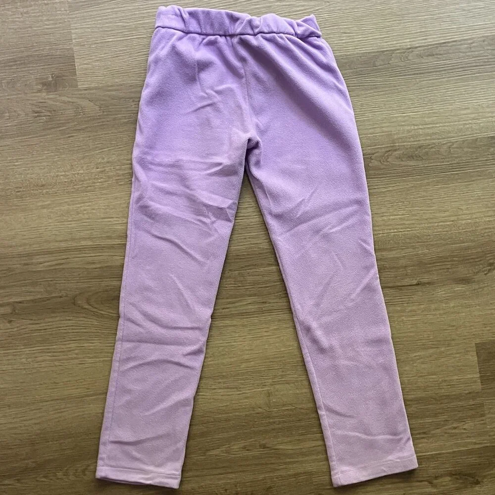 10/12 The Children's Place Pink Llama Fleece Half Zip & Purple Fleece Pants